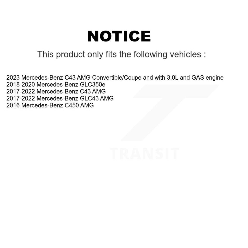 Front Rear Coated Brake Rotors Semi-Metallic Pad Kit For Mercedes-Benz C43 AMG GLC43 C450 KGF-103099