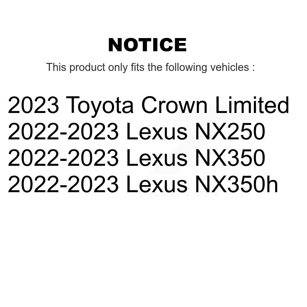 Front Rear Coated Brake Rotor & Semi-Metallic Pad Kit For Lexus NX350h NX350 NX250 Toyota KGF-103117