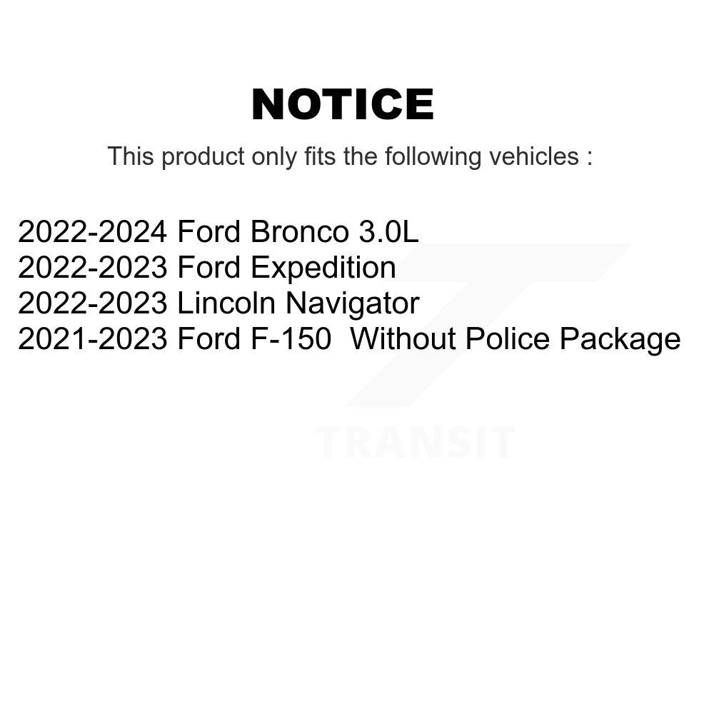 Front Coated Brake Rotor & Semi-Metallic Pad Kit For Ford F-150 Bronco Expedition Lincoln KGF-103237