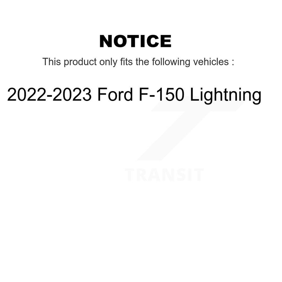 Front Coated Disc Brake Rotors & Semi-Metallic Pad Kit For 2022-2023 Ford F-150 Lightning KGF-103238