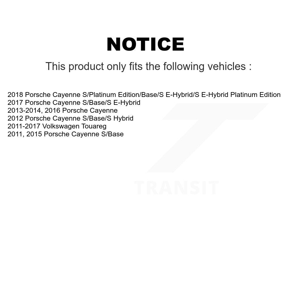 Rear Disc Coated Rotors Semi-Metallic Pads Parking Brake Shoes Kit For Volkswagen Touareg KGF-103497