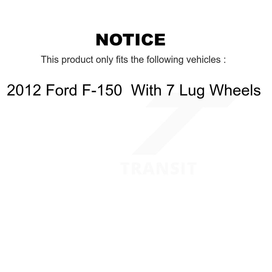 Rear Disc Coated Rotors Semi-Metallic Pads Parking Shoes And Hardware Kit For Ford F-150 KGF-103793