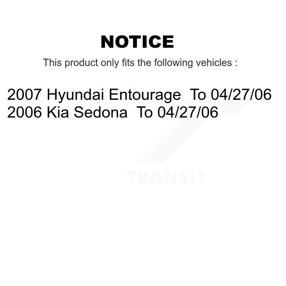 Rear Disc Coated Rotors Semi-Metallic Pads Parking Shoes And Hardware Kit For Hyundai Kia KGF-104010