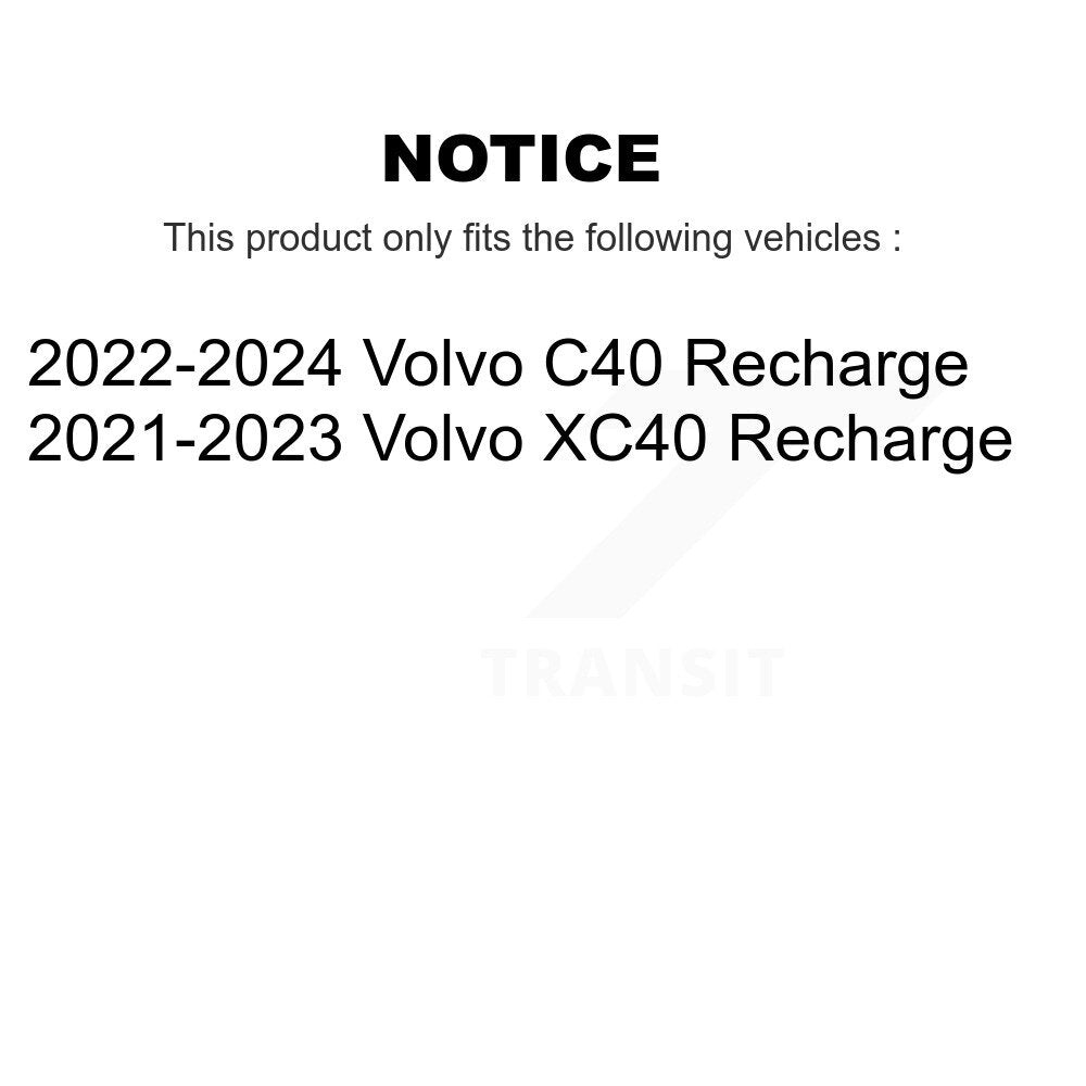 Front Rear Coated Disc Brake Rotors And Semi-Metallic Pad Kit For Volvo XC40 Recharge C40 KGF-104064