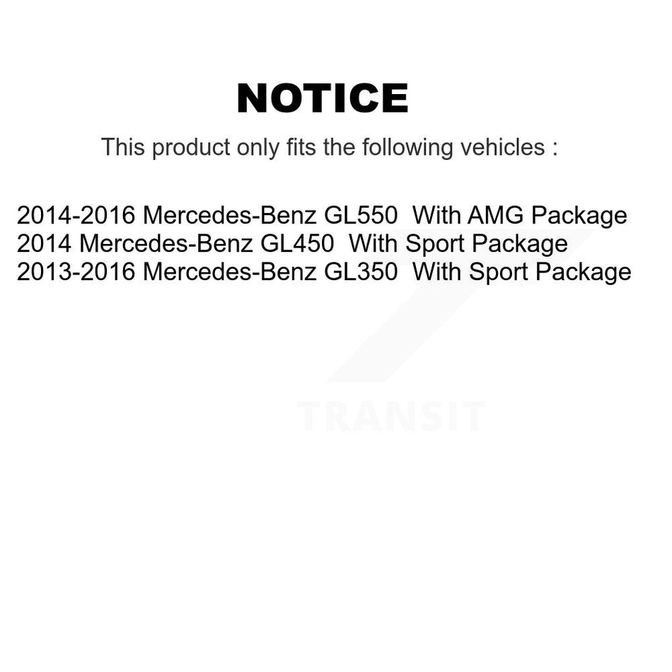 Front Rear Coated Brake Rotor & Semi-Metallic Pad Kit For Mercedes-Benz GL350 GL550 GL450 KGF-104092
