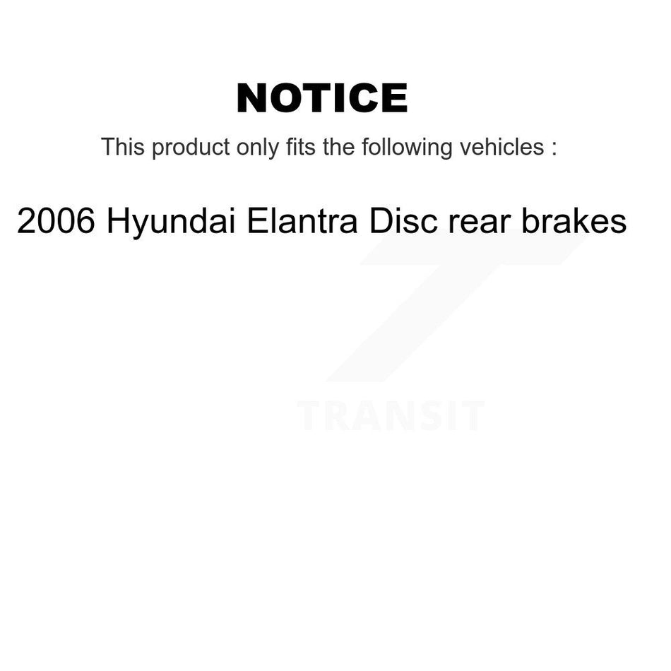 Rear Disc Coated Rotors Semi-Metallic Pads & Parking Brake Shoes Kit For Hyundai Elantra KGF-104199
