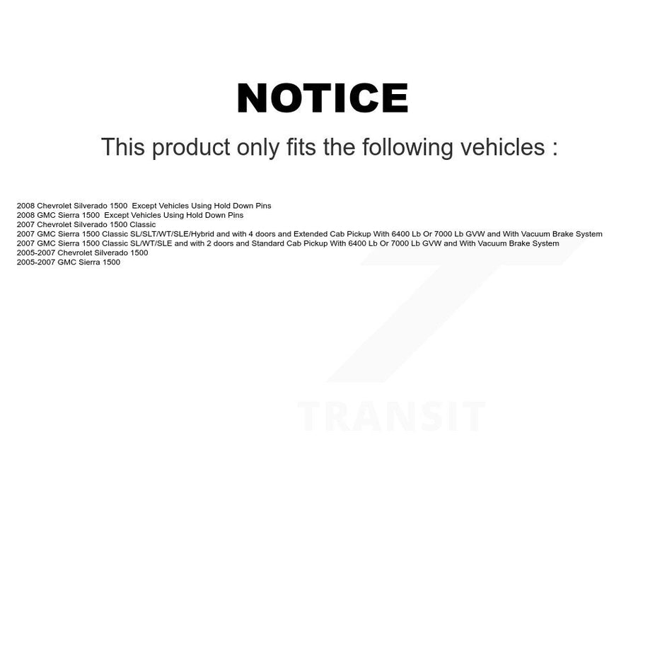 Rear Coated Brake Drum Shoes Kit For Chevrolet Silverado 1500 GMC Sierra Classic KGN-100038