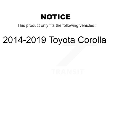 Rear Coated Brake Drum Shoes Spring And Cylinders Kit For 2014-2019 Toyota Corolla KGN-100201
