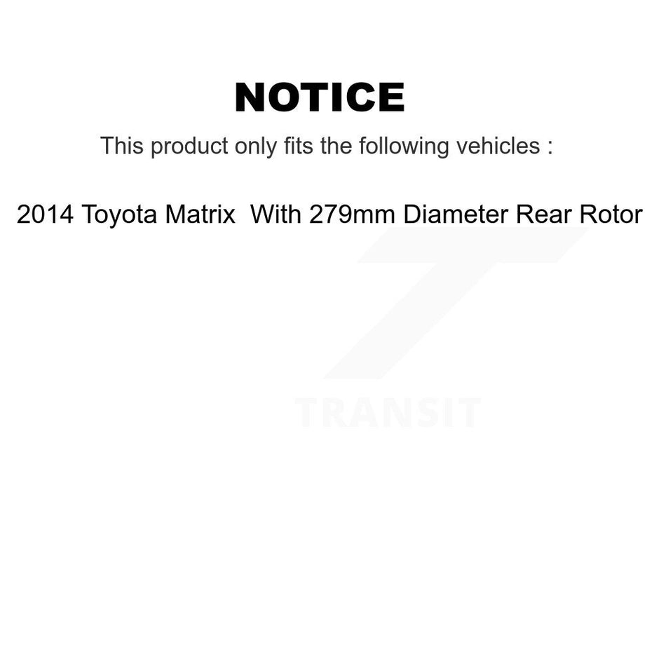 Front Rear Coated Disc Brake Rotors And Semi-Metallic Pads Kit For Toyota Matrix KGS-101002