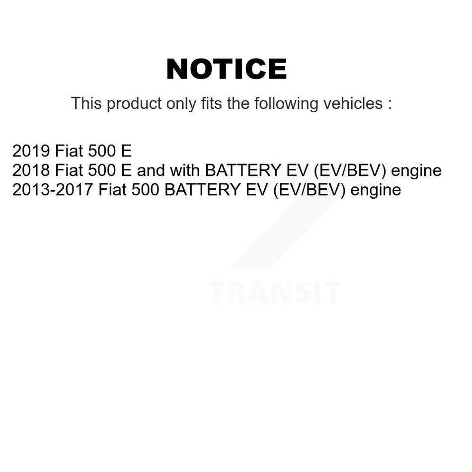 Front Rear Coated Disc Brake Rotors And Semi-Metallic Pads Kit For Fiat 500 KGS-101113