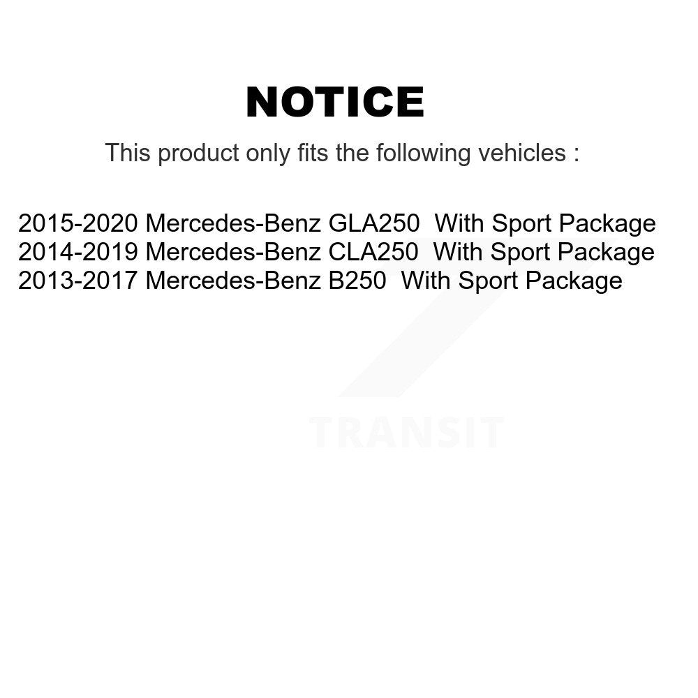 Front Coated Disc Brake Rotors Semi-Metallic Pad Kit For Mercedes-Benz GLA250 CLA250 B250 KGS-101930