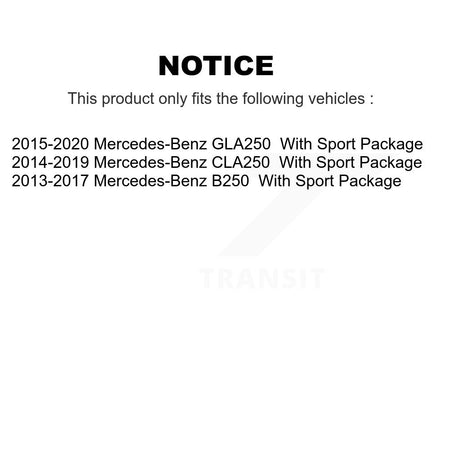 Front Coated Disc Brake Rotors Semi-Metallic Pad Kit For Mercedes-Benz GLA250 CLA250 B250 KGS-101930