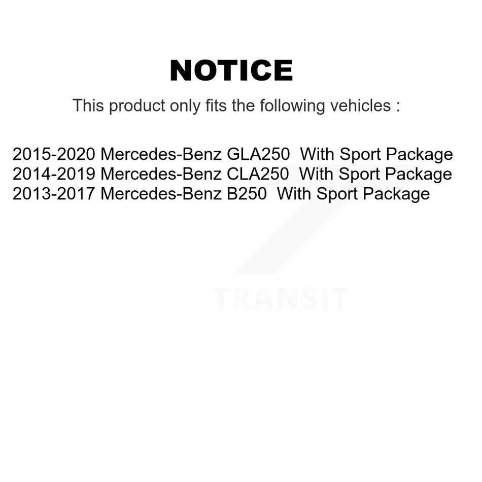 Front Coated Disc Brake Rotors Semi-Metallic Pad Kit For Mercedes-Benz GLA250 CLA250 B250 KGS-101930