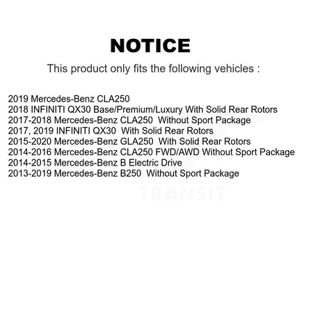 Front Rear Coat Brake Rotors Semi-Metallic Pad Kit For Mercedes-Benz GLA250 CLA250 B250 B KGS-101980