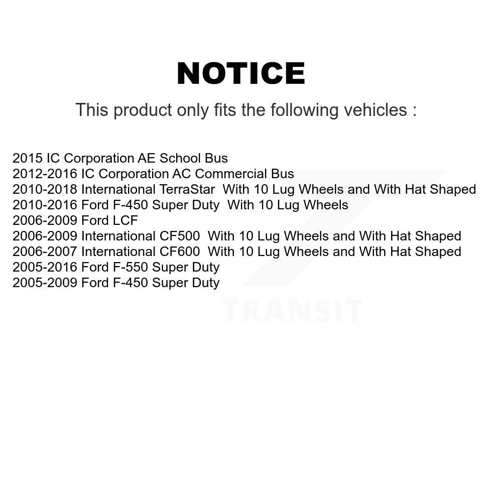 Rear Coat Brake Rotor Semi-Metallic Pad Kit For Ford F-450 Super Duty F-550 International KGS-102498