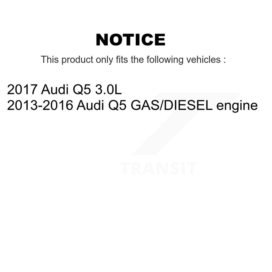 Front Rear Coated Disc Brake Rotors And Semi-Metallic Pads Kit For Audi Q5 KGS-102522