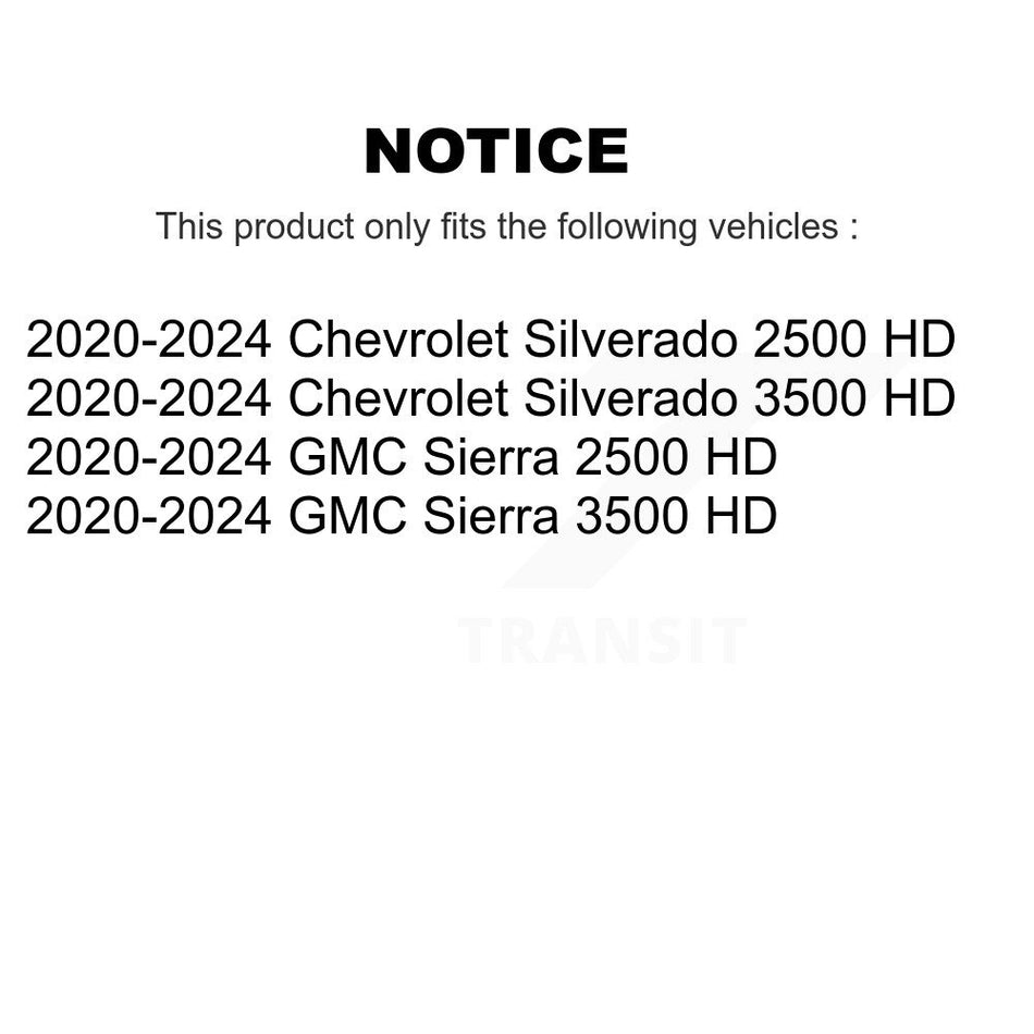 Front Coated Brake Rotor Semi-Metallic Pad Kit For GMC Chevrolet Sierra 2500 HD Silverado KGS-102646