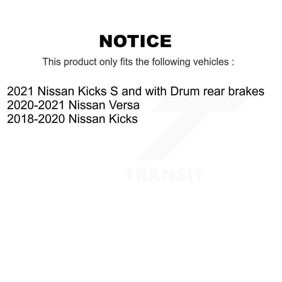 Front Rear Coated Disc Brake Rotors Semi-Metallic Pad And Drum Kit For Nissan Kicks Versa KGS-102746