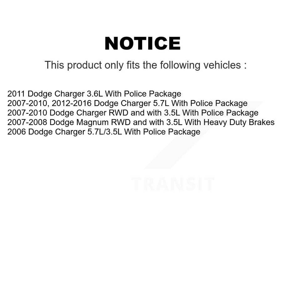 Rear Disc Coated Rotors Semi-Metallic Pads And Parking Shoes Kit For Dodge Charger Magnum KGS-103010