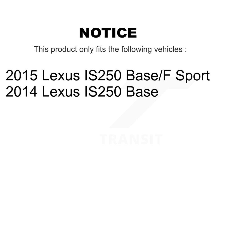 Rear Disc Coated Rotors Semi-Metallic Pads And Parking Brake Shoes Kit For Lexus IS250 KGS-103042