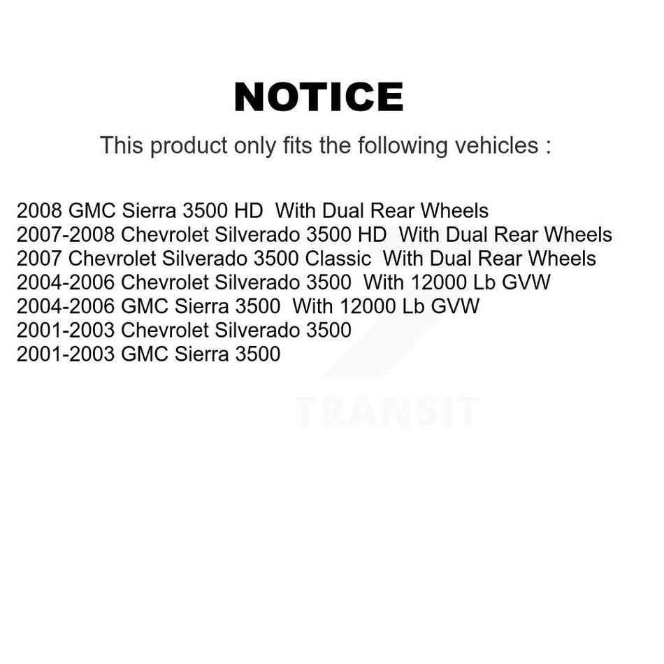 Rear Disc Coated Rotors Semi-Metallic Pads Parking Shoes Kit For Chevrolet GMC Silverado KGS-103080
