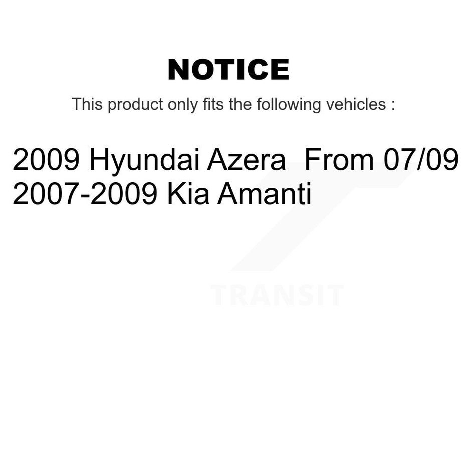 Rear Disc Coated Rotors Semi-Metallic Pads Parking Shoes Kit For Kia Amanti Hyundai Azera KGS-103086