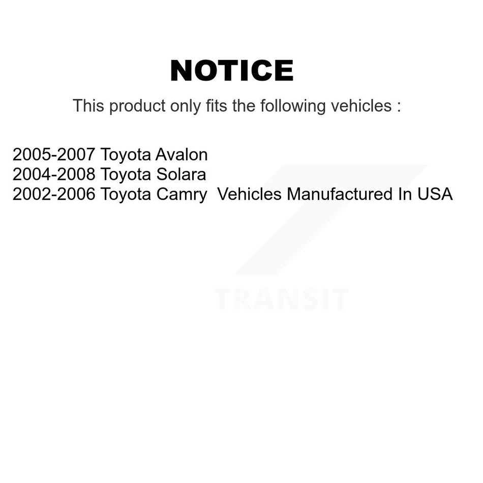Rear Disc Coated Rotors Semi-Metallic Pads And Parking Shoes Kit For Toyota Camry Solara KGS-103092