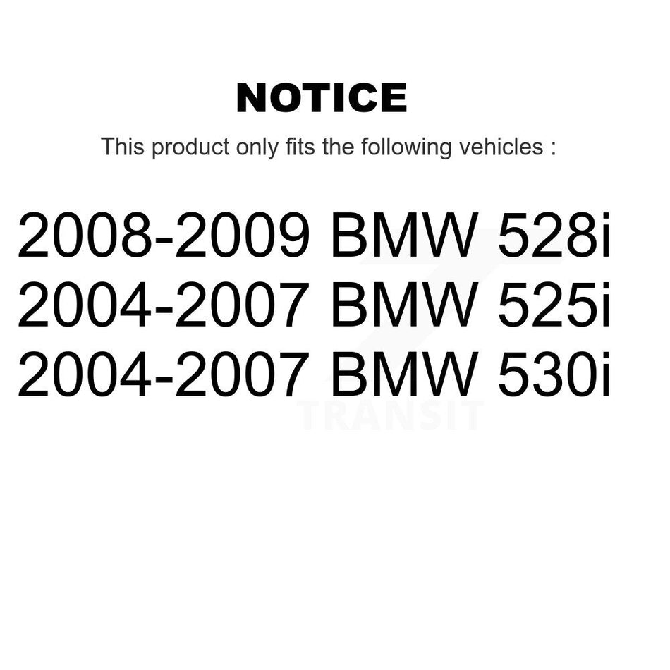 Rear Disc Coated Rotors Semi-Metallic Pads Parking Brake Shoes Kit For BMW 530i 525i 528i KGS-103156