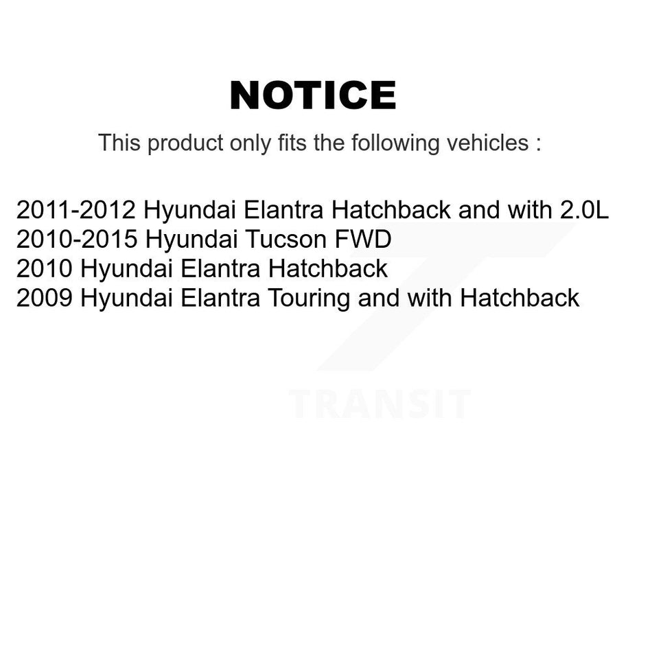 Rear Disc Coated Rotors Semi-Metallic Pads & Parking Shoes Kit For Hyundai Tucson Elantra KGS-103167