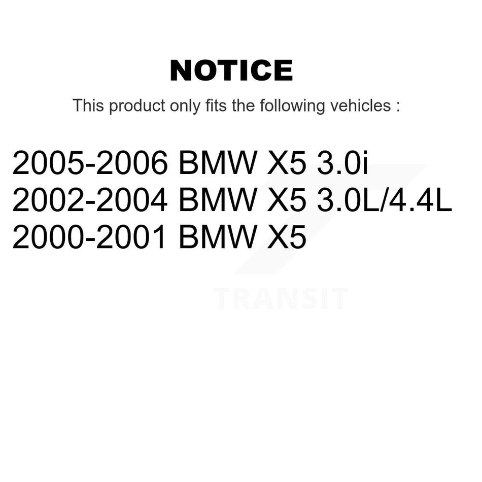Rear Disc Coated Rotors Semi-Metallic Pads And Parking Brake Shoes Kit For BMW X5 KGS-103169