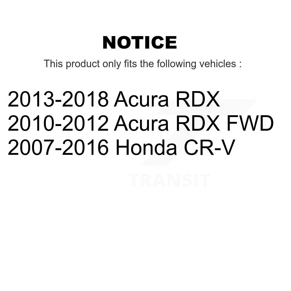 Rear Disc Coated Rotors Semi-Metallic Pads Parking Shoes Hardware Kit For Honda CR-V RDX KGS-103300