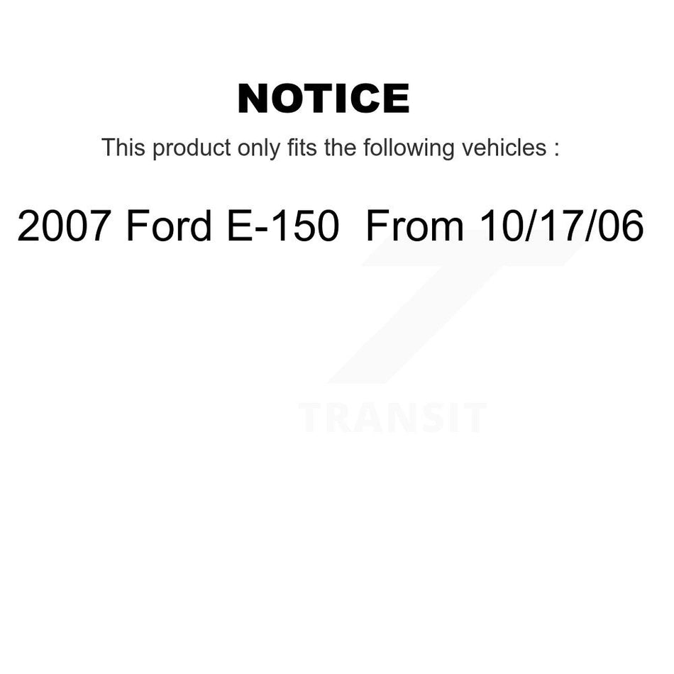 Rear Disc Coated Rotors Semi-Metallic Pads Parking Shoes And Hardware Kit For Ford E-150 KGS-103381