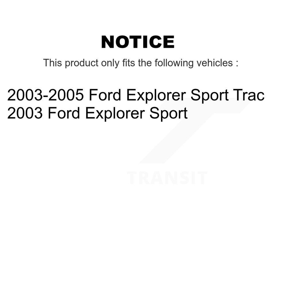 Rear Disc Coated Rotors Semi-Metallic Pads Parking Shoes Kit For Ford Explorer Sport Trac KGS-103570