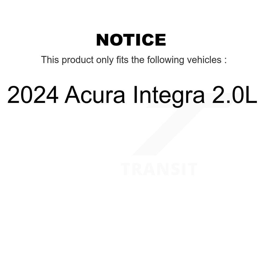 Rear Coated Disc Brake Rotors And Semi-Metallic Pads Kit For 2024 Acura Integra 2.0L KGS-103615
