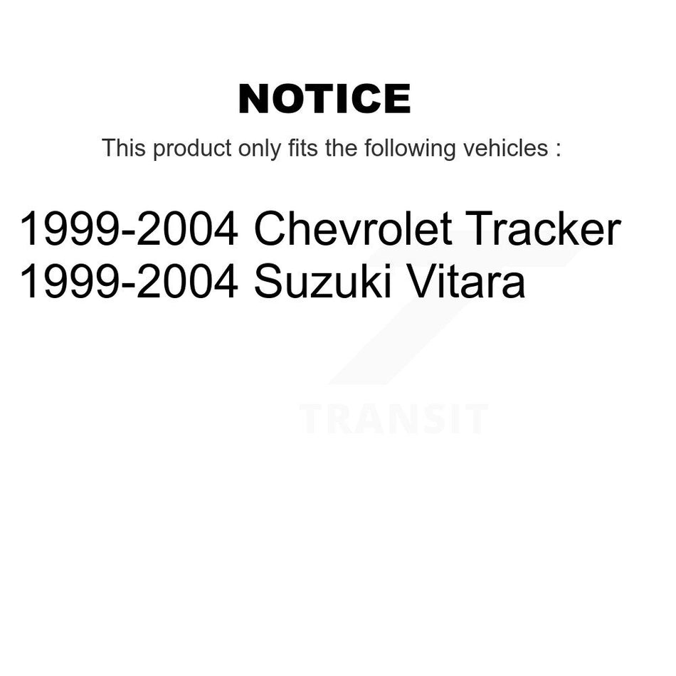 Front Coat Disc Brake Rotor Ceramic Pad Kit For 1999-2004 Chevrolet Tracker Suzuki Vitara KGT-100014