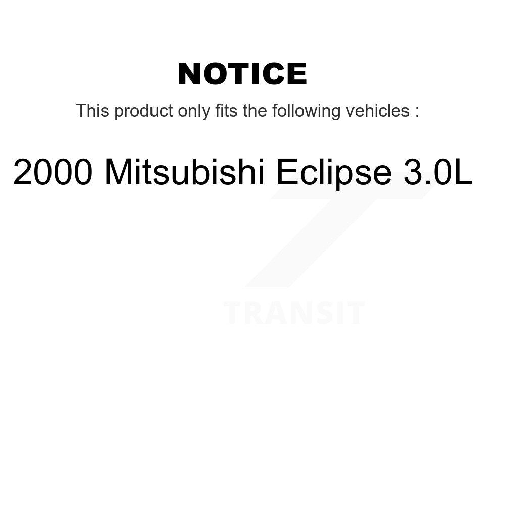 Front Coated Disc Brake Rotors And Ceramic Pads Kit For 2000 Mitsubishi Eclipse 3.0L KGT-100144