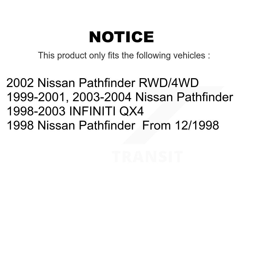 Front Coated Disc Brake Rotors And Ceramic Pads Kit For Nissan Pathfinder INFINITI QX4 KGT-100221
