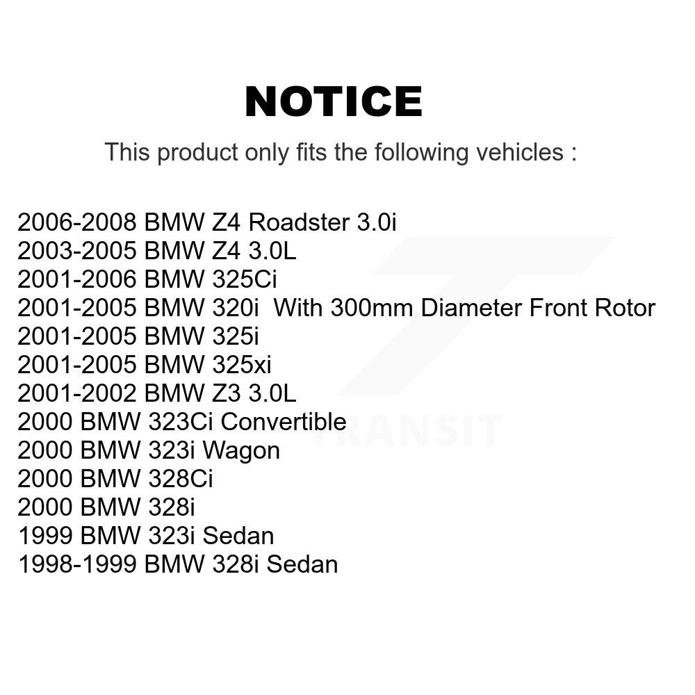 Front Coat Disc Brake Rotor Ceramic Pad Kit For BMW Z4 325i 325Ci 320i 325xi Z3 328i 323i KGT-100253