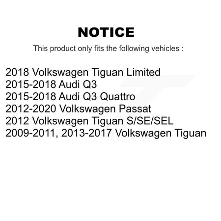 Front Coat Disc Brake Rotors Ceramic Pad Kit For Volkswagen Tiguan Passat Audi Q3 Quattro KGT-100346
