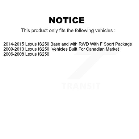 Front Coated Disc Brake Rotors And Ceramic Pads Kit For Lexus IS250 KGT-100384