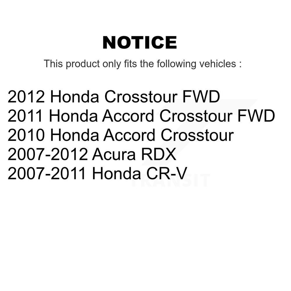 Front Coated Disc Brake Rotor & Ceramic Pad Kit For Honda CR-V Acura RDX Accord Crosstour KGT-100387
