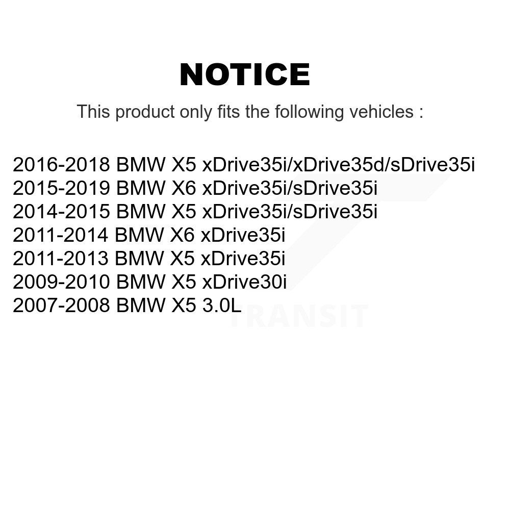 Front Coated Disc Brake Rotors And Ceramic Pads Kit For BMW X5 X6 KGT-100411