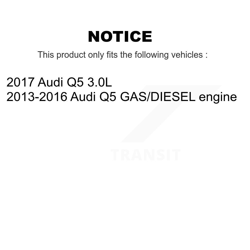 Front Coated Disc Brake Rotors And Ceramic Pads Kit For Audi Q5 KGT-100445