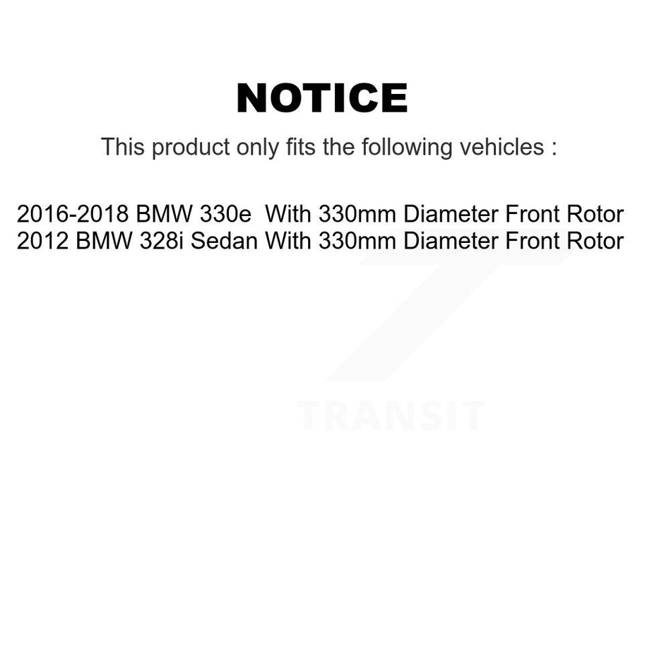 Front Coat Brake Rotors Ceramic Pad Kit For BMW 328i 330e With 330mm Diameter Rotor KGT-100529