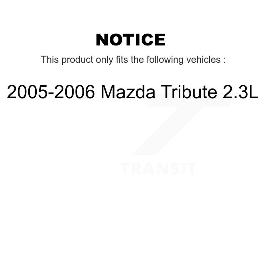 Front Rear Coated Disc Brake Rotors And Ceramic Pads Kit For 2005-2006 Mazda Tribute 2.3L KGT-100670