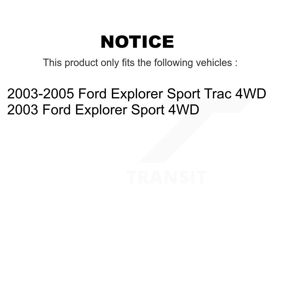 Front Rear Coated Disc Brake Rotors And Ceramic Pads Kit For Ford Explorer Sport Trac 4WD KGT-100673