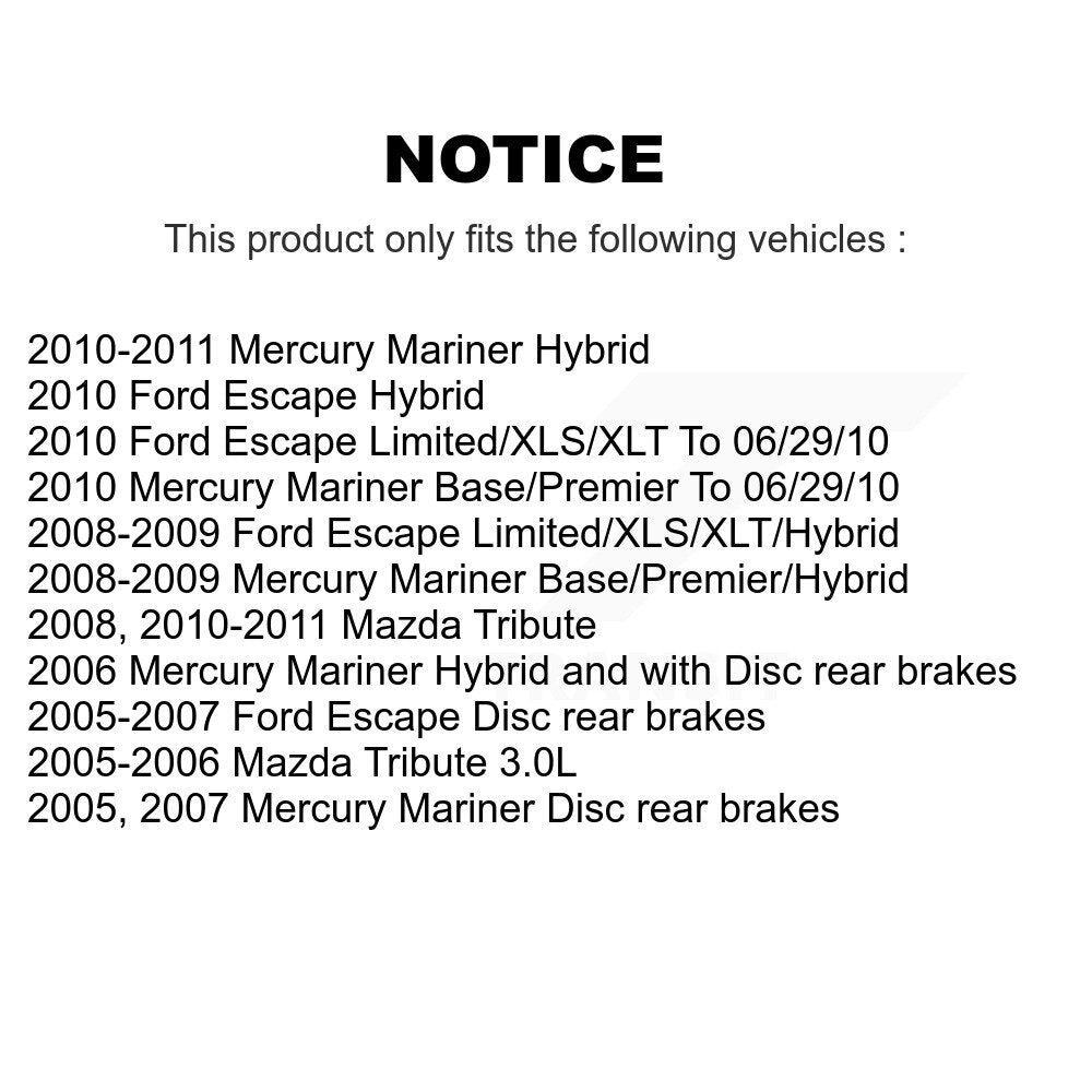 Front Rear Coat Brake Rotor Ceramic Pad Kit For Ford Escape Mazda Tribute Mercury Mariner KGT-100681