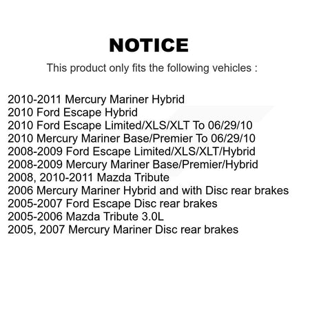 Front Rear Coat Brake Rotor Ceramic Pad Kit For Ford Escape Mazda Tribute Mercury Mariner KGT-100681