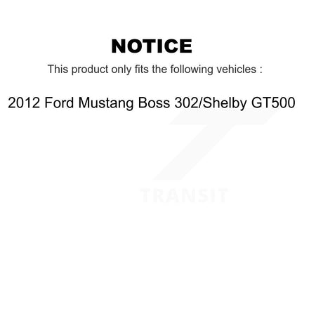 Front Rear Coated Brake Rotor Ceramic Pad Kit For 2012 Ford Mustang Boss 302 Shelby GT500 KGT-100700