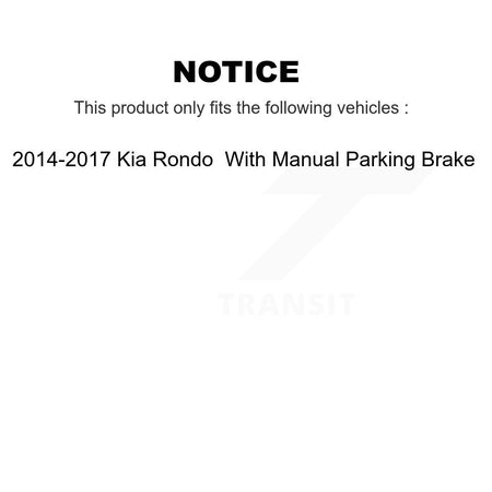 Front Rear Coat Brake Rotor Ceramic Pad Kit For 14-17 Kia Rondo With Manual Parking KGT-101014